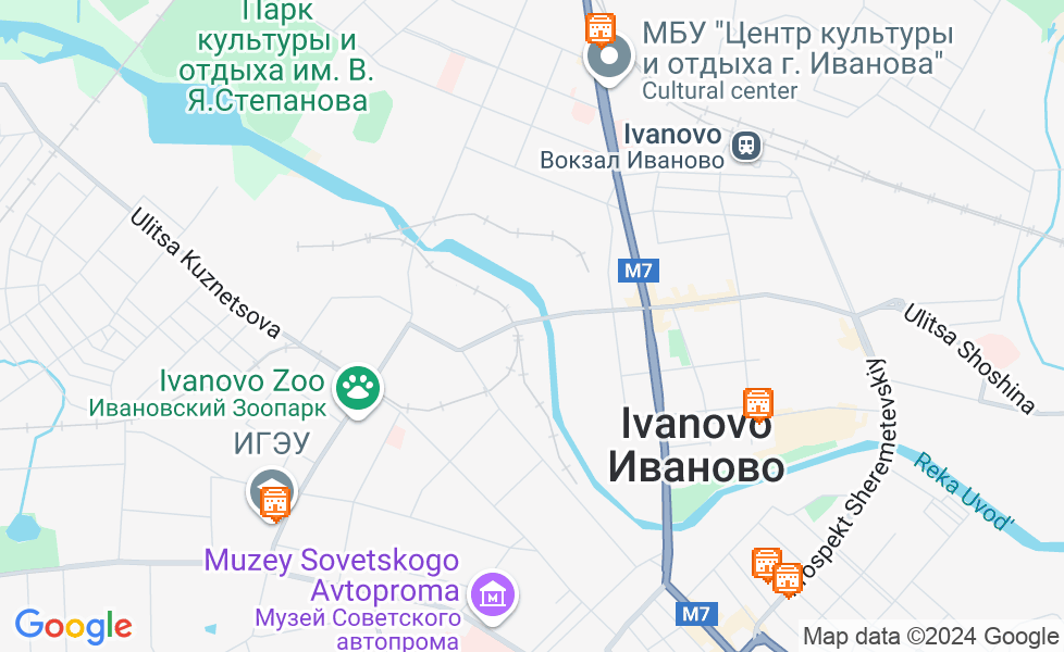 伊万诺沃地图. 点击地图,激活地图功能! google static map