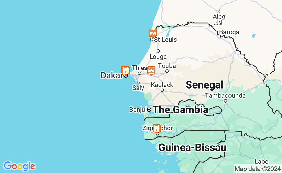 塞内加尔地图. 点击地图,激活地图功能! google static map