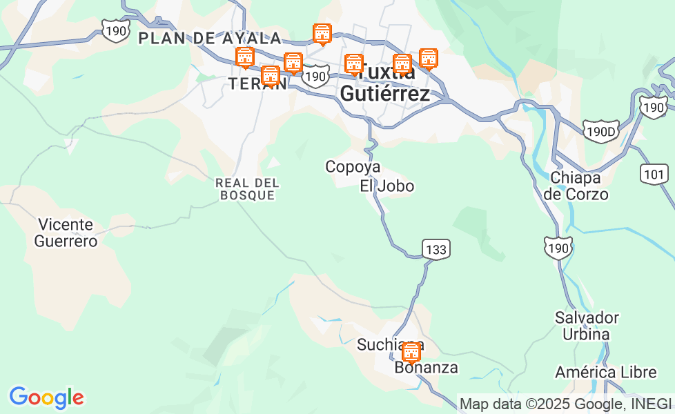 图斯特拉-古铁雷斯地图. 点击地图,激活地图功能! google static map