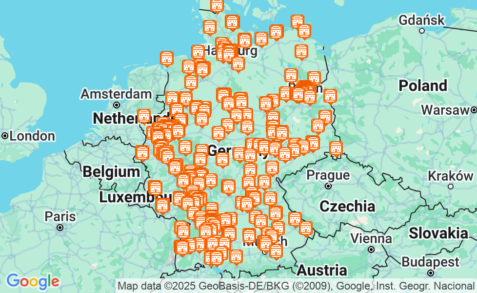 德国地图. 点击地图,激活地图功能! google static map